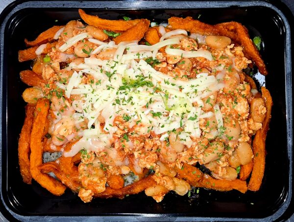 HMD VALUE MEAL: WHITE BEAN CHICKEN CHILI SWEET POTATO FRY BOWL - NOT ELEGIBLE FOR DISCOUNTS