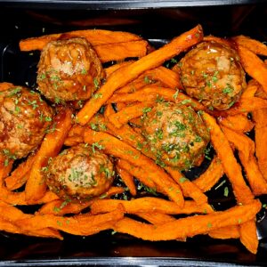 HMD VALUE MEAL: ZESTY BBQ MEATBALLS AND SWEET POTATO FRIES - NOT ELEGIBLE FOR DISCOUNTS