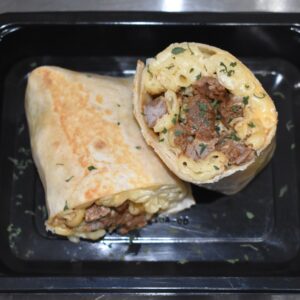 CHEAT MEAL! PROTEIN PLUS! 1LB STEAK MAC AND CHEESE BURRITO