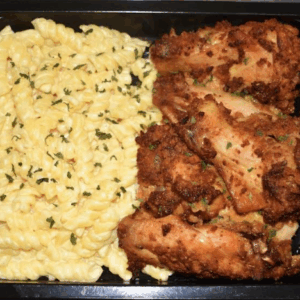 CHEAT MEAL! GOLDEN BAKED CHICKEN WINGS MAC & CHEESE