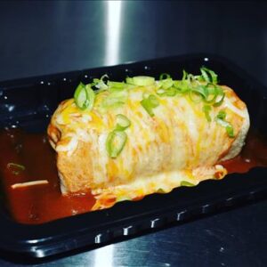 LOW CARB PULLED CHICKEN ENCHILADA (RED SAUCE)