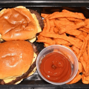 PROTEIN PLUS!  FIT BEEF & CHEESE SLIDERS WITH SWEET POTATO FRIES