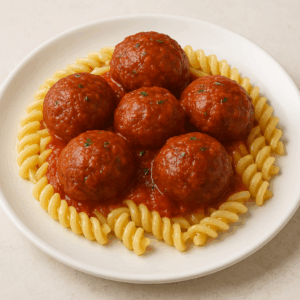 HMD VALUE MEAL: MEATBALL DINNER OVER WHOLE WHEAT ROTINI - NOT ELEGIBLE FOR DISCOUNTS
