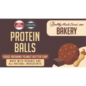 FUDGE BROWNIE PEANUT BUTTER CHIP PROTEIN BALLS (2 servings)